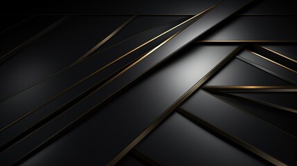 Obraz premium Abstract black and gold geometric background.
