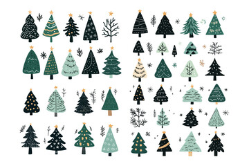 Christmas tree vector silhouette 