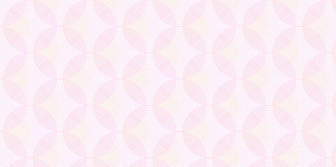 Fototapeta premium Seamless geometric spiral pattern and abstract circle wave lines overlapping pattern isolated. Design technology or modern concept. Ornament overlapping background. Colorful element line pattern.