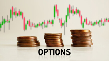 Stock options trading is shown using the text
