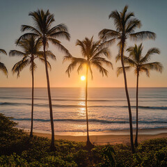 palm trees on the beach