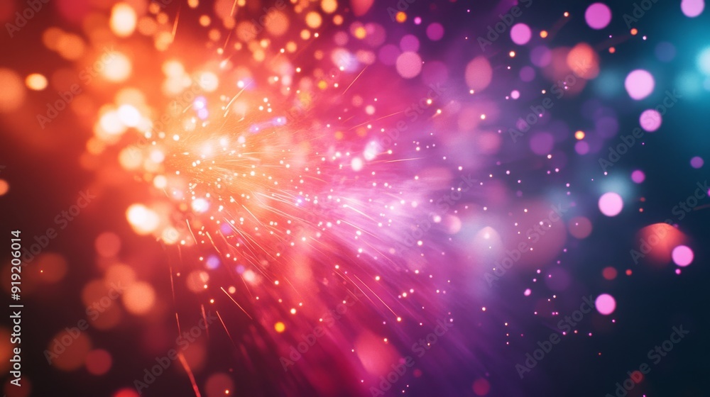 Aufkleber festive fireworks display with cascading lights and vibrant colors
