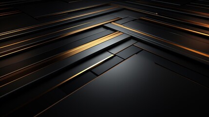 Obraz premium Abstract black and gold geometric pattern.