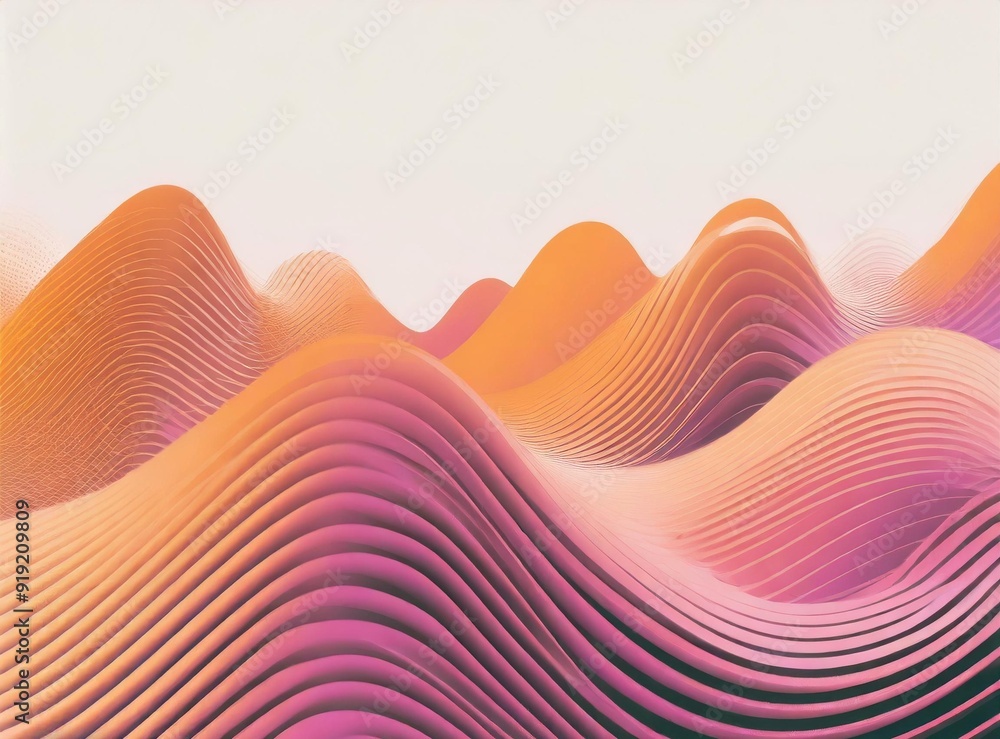 Canvas Prints Abstract wavy background with modern gradient colors. Trendy liquid motion design.