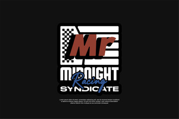 Vector Racing decal For motorcycle and cars Tshirt apparel, ready for printing