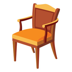 armchair isolated on white background