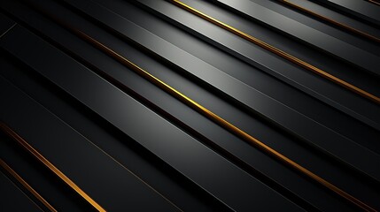 Obraz premium Abstract diagonal black and gold stripes background.
