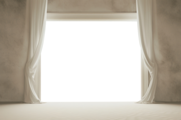 PNG Elegant window curtain door mockup, transparent design