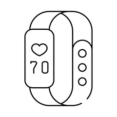 bracelet fitness sport line icon vector. bracelet fitness sport sign. isolated contour symbol black illustration