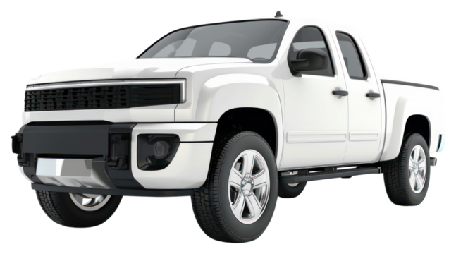 PNG Sleek white modern pickup truck