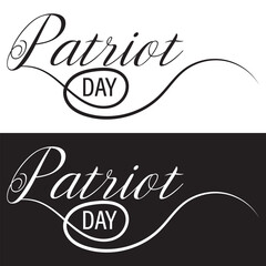 patriot day, text design. Vector calligraphy. Typography poster. patriot day lettering  element design. EPS 10