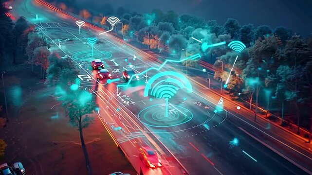 vehicle wireless communication network, transportation idea