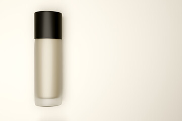 Luxury airless vacuum bottle, pump jar container with dispenser for cosmetic packaging. 3d render