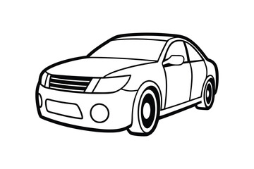 Fototapeta premium Car Line Art Illustration Background