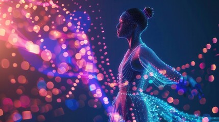 Fototapeta premium Futuristic fashion and shopping hologram