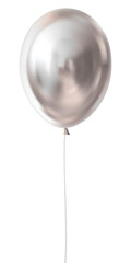 Vector isolated white silver balloon on transparent background