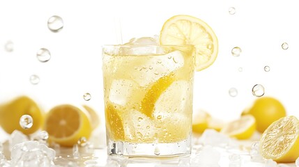 Refreshing Iced Lemonade with Lemon Slices