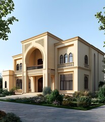 Modern Arabic Style Villa with Garden