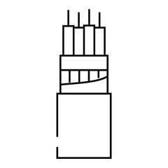 halogen free flame retardant cable line icon vector. halogen free flame retardant cable sign. isolated contour symbol black illustration