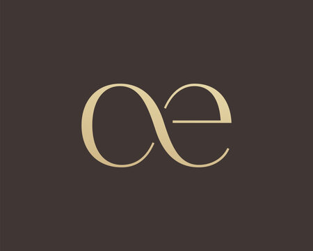 OE letter logo icon design. Classic style luxury initials monogram.
