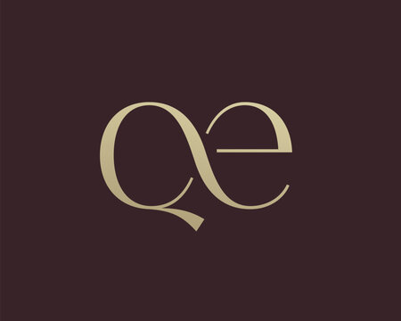 QE letter logo icon design. Classic style luxury initials monogram.