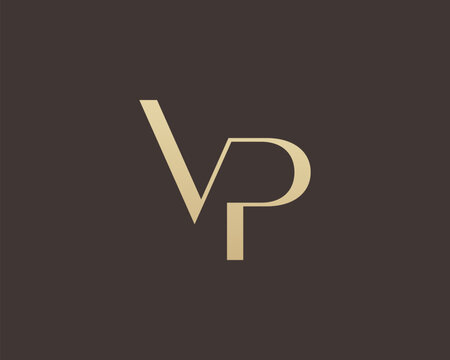 VP letter logo icon design. Classic style luxury initials monogram.