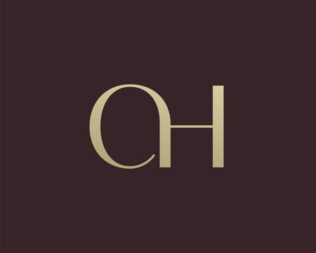 OH letter logo icon design. Classic style luxury initials monogram.