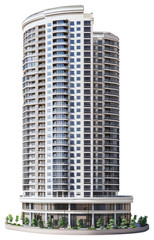 Fototapeta premium PNG Asian tall condominium architecture skyscraper building.