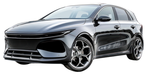 PNG Sleek modern black luxury car