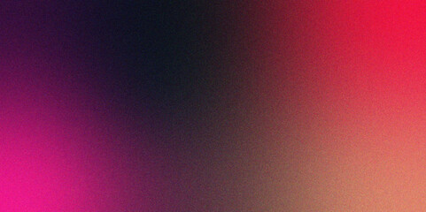 Bright red pink gradient blurred Rainbow background. Soft gradient backdrop with grain and noise.  Bokeh background with gradient, ombre effect. Textured with rough grain, noise, and bright spots.