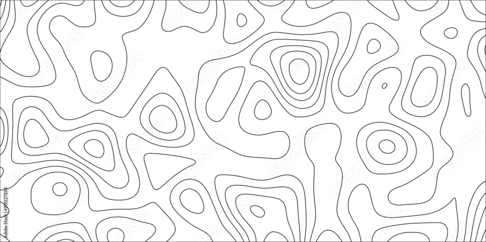Poster Topographic map background with geographic line map. Modern design with White topographic wavy pattern. Concept of a conditional geography scheme. White wave paper curved reliefs.	
