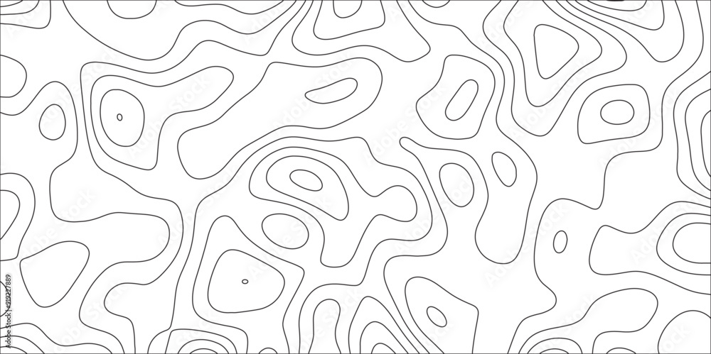 Aufkleber Topographic map background with geographic line map. Modern design with White topographic wavy pattern. Concept of a conditional geography scheme. White wave paper curved reliefs.	
