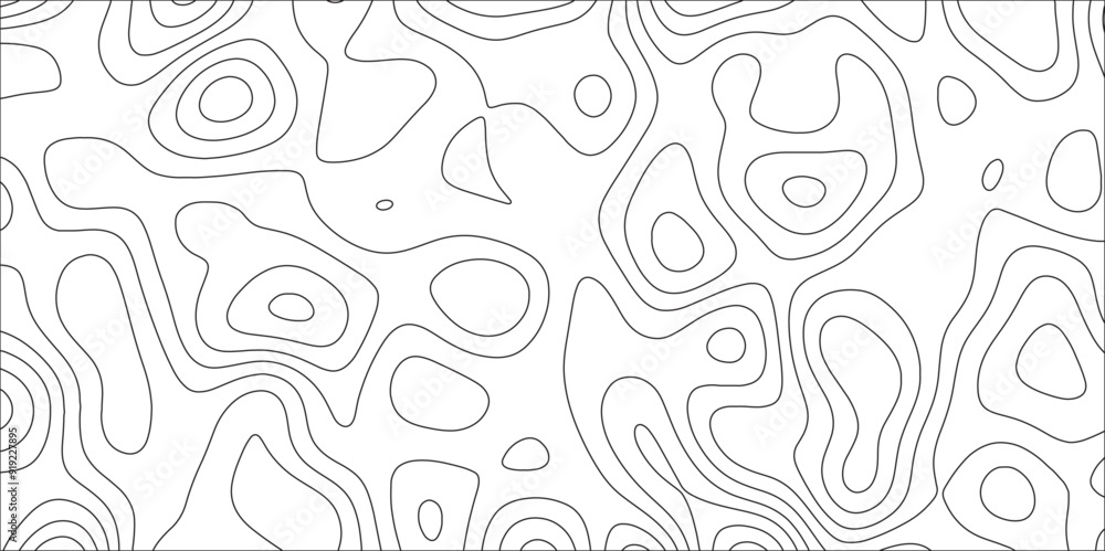 Aufkleber Topographic map background with geographic line map. Modern design with White topographic wavy pattern. Concept of a conditional geography scheme. White wave paper curved reliefs.	
