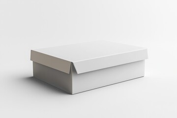 Fototapeta premium Paper Box Mockup A4 on isolated background created with Generative AI