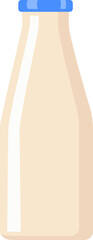 Milk bottle icon. Flat style.