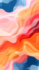 Abstract Colorful Wavy Background Design