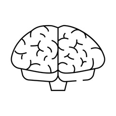 creative brain line icon vector. creative brain sign. isolated contour symbol black illustration