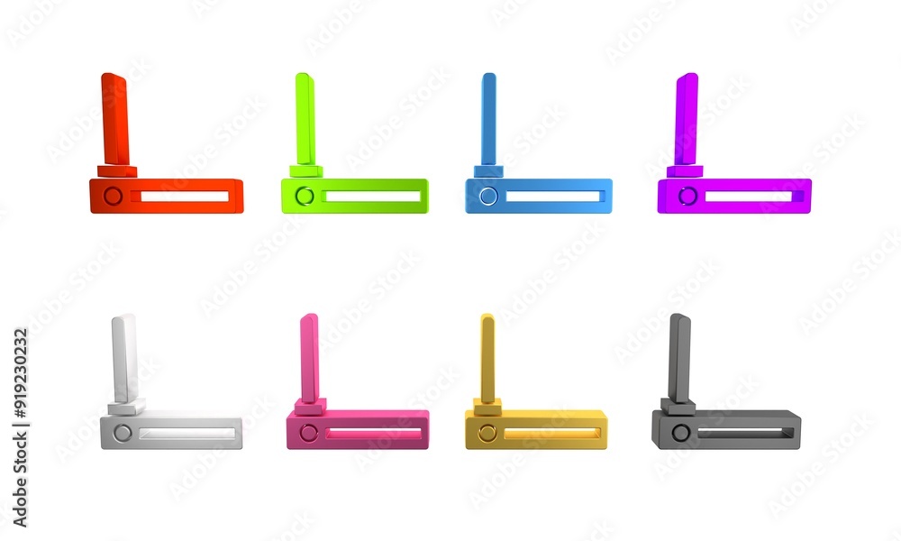 Aufkleber colorful router and wi-fi signal symbol icon isolated on white background. wireless ethernet modem r