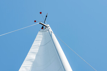 Sail of a sports yacht.