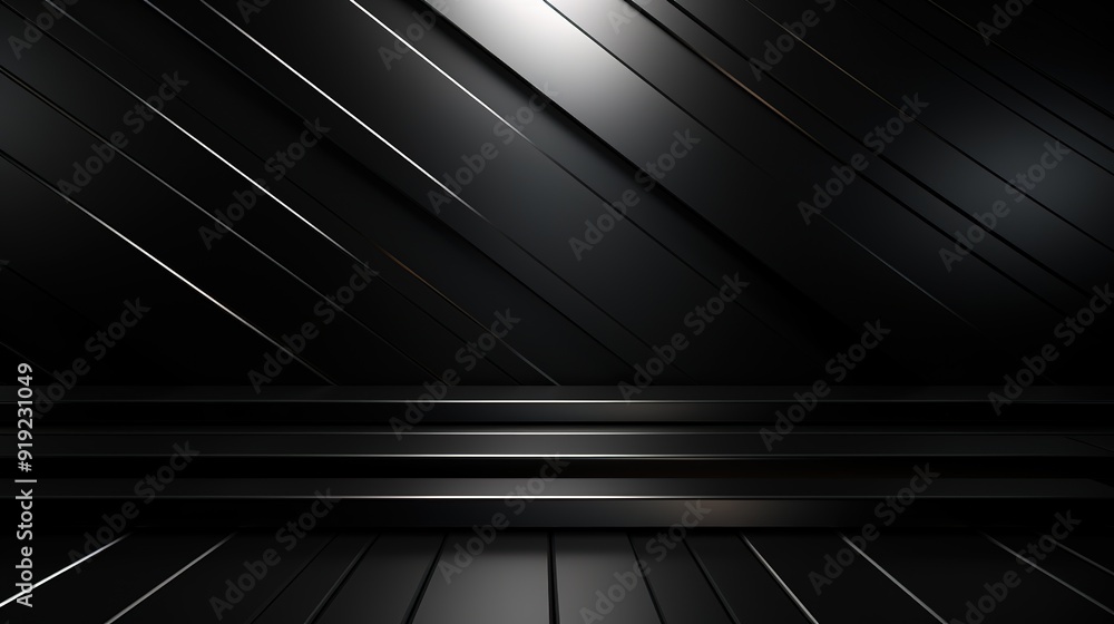 Poster dark abstract background with a platform for display.