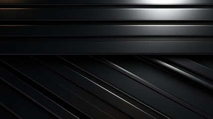 Obraz premium Abstract black and silver metallic stripes background.