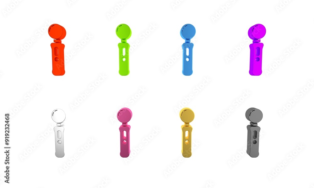 Poster colorful gamepad icon isolated on white background. game controller. minimalism concept. 3d render i
