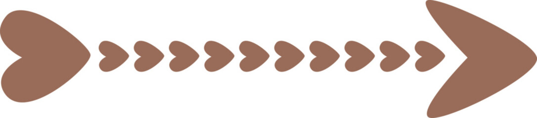 Romantic Love Arrow With Hearts