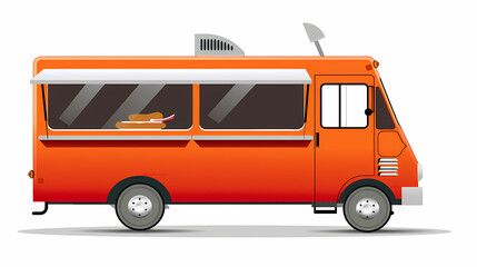Food truck isolated on white background vector image