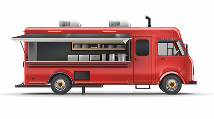 Food truck isolated on white background vector image