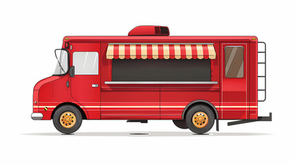 Food truck isolated on white background vector image