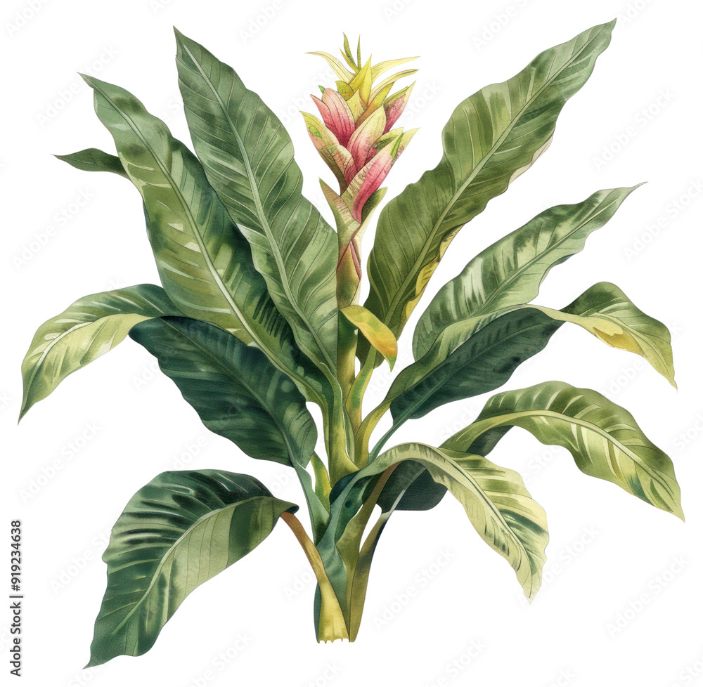 Sticker PNG Vibrant tropical plant illustration