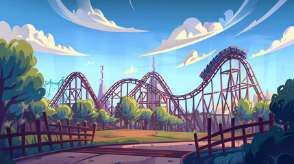 Obraz premium roller coaster ride