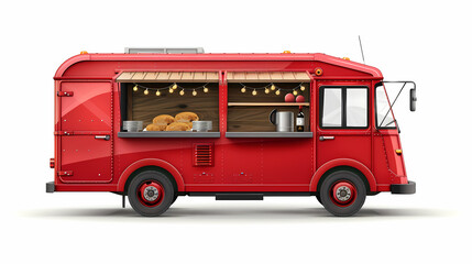 Food truck isolated on white background vector image