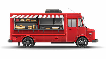 Food truck isolated on white background vector image